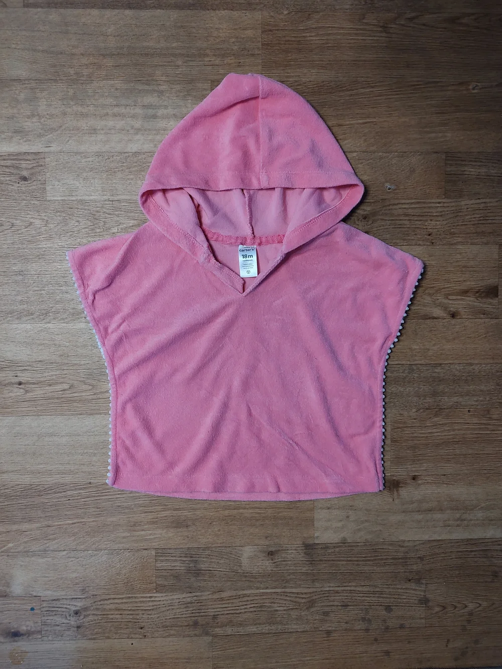 Carter's Pink Hooded Kids Poncho Top